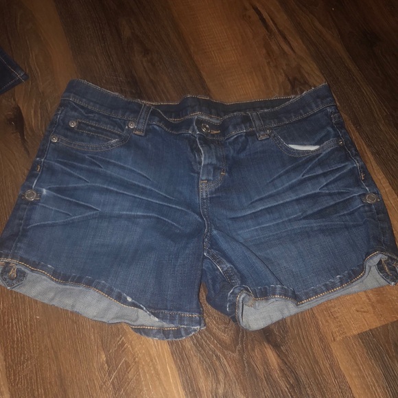 London jean shorts with side snap - Picture 1 of 2